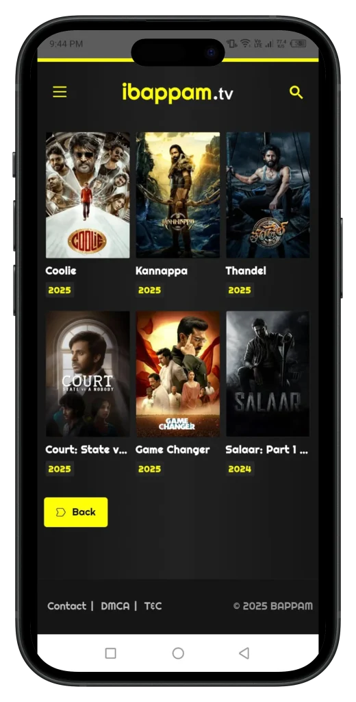 Bappam Movies For PC Download Watch Telegu Movies iBomma App Screenshot For iOS 9 Bappammovies.net.webp