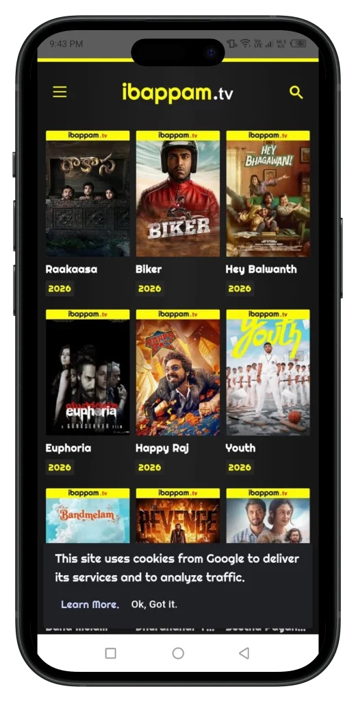 Bappam Movies For PC Download Watch Telegu Movies iBomma App Screenshot For iOS 4 Bappammovies.net.webp